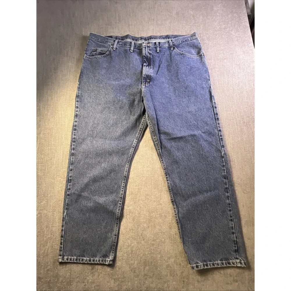 Wrangler Jeans Men 46x30 Relaxed Fit Straight Leg Denim Five Star Premium NWT